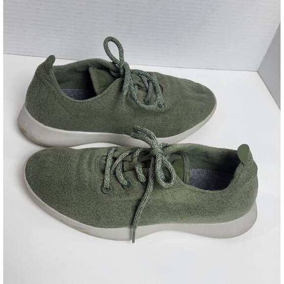 Allbirds Mens Wool Runners Green Lightweight Sneakers M10 - Picture 1 of 9
